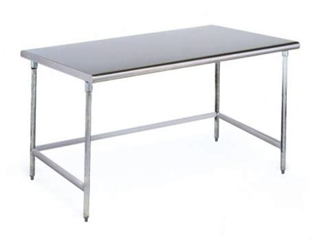 Cleanroom Table 24 X 60 Solid Top Brushed Stainless Steel Cleatech