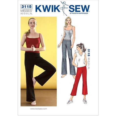 Misses Trousers And Tops Kwik Sew Sewing Pattern No Top Sewing