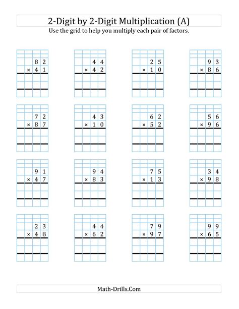 Multiplication 3 Digit By 2 Digit Worksheets