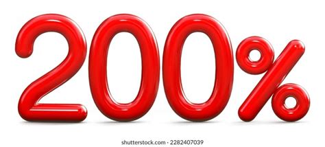 Number 200 Red Glossy 3d Isolated Stock Illustration 2282407039 | Shutterstock