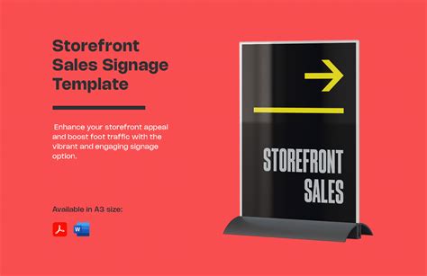 Storefront Sales Signage Template In Pdf Word Download