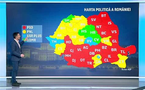 Harta Politică A României După Alegerile Parlamentare În 20 De Județe