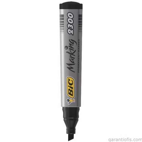 Bic Kesik U Lu Siyah Permanent Marker Kalem