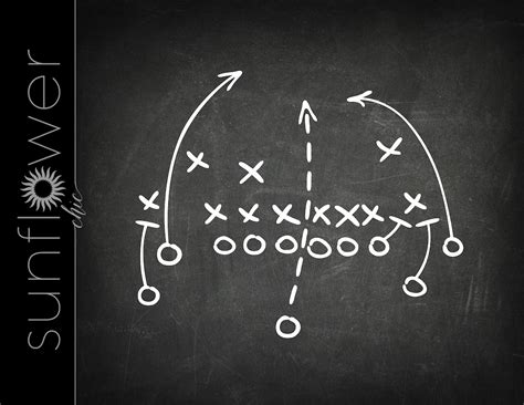 Football Playbook PNG Download Chalkboard White Football Play Art ...