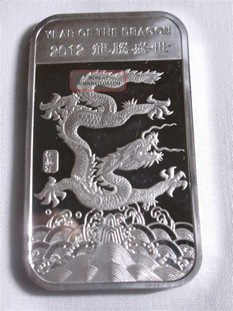 Oz Year Of The Dragon Silver Bar Pure Silver