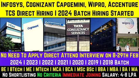 Finally TOP MNC S Biggest Direct Mass Hiring Started For 2024 2023