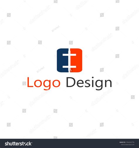 Abstract Blue Orange Square Logo Cut Stock Vector (Royalty Free ...