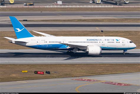 B 2768 Xiamen Airlines Boeing 787 8 Dreamliner Photo By Anthony Chau