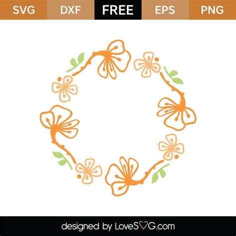 Free Floral Monogram Frame Svg Cut File