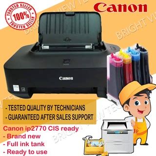 Canon Pixma IP2770 printer w/ CISS continuous ink supply "FREE 1 SET OF ...