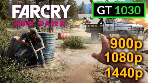 GT 1030 2GB Far Cry New Dawn 900p 1080p 1440p 2 5K R9 Ryzen