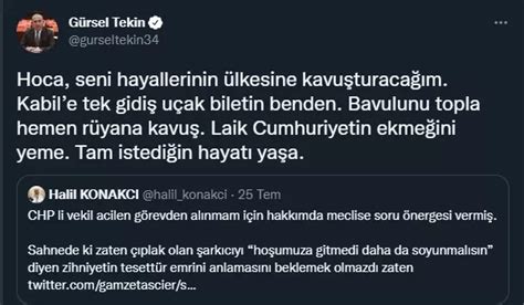 Chp Li G Rsel Tekin Den Imam Halil Konak Ya A Za Al Nmayacak Hakaret