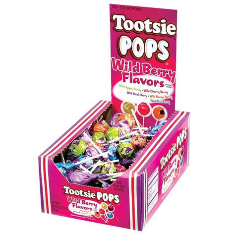 Tootsie Pops Assorted Wild Berry Flavors With Chocolatey Center 3 75 Pound 100 Count Box