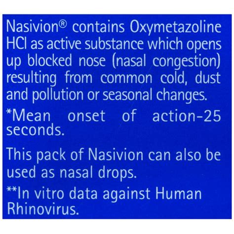 Buy Nasivion Classic Adult Nasal Spray Ml In Wholesale Price Online