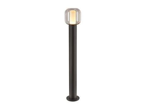 Borne extérieure anthracite OVALISK 100 avec LED interrupteur CCT SLV