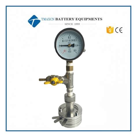 Coin Cell Three Electrode Split Test Cell With Pressure Gauge For Sale