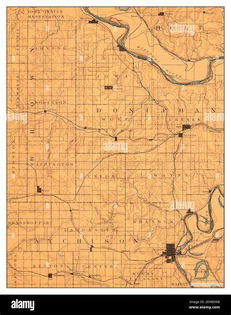 Atchison Kansas Map 1893 1125000 United States Of America By Timeless Maps Data Us