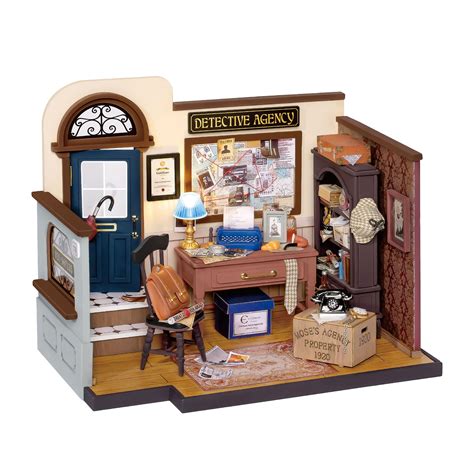 Rolife Mose S Detective Agency DIY Miniature House Kit DG157 Rolife