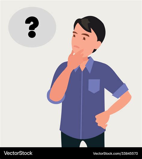 Man Is Thinking Question Mark Royalty Free Vector Image