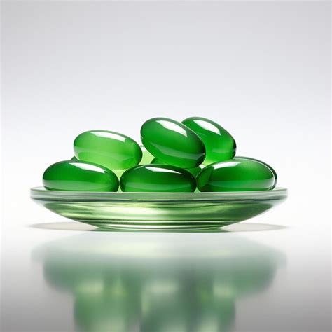 premium photo small green soft gel  white background