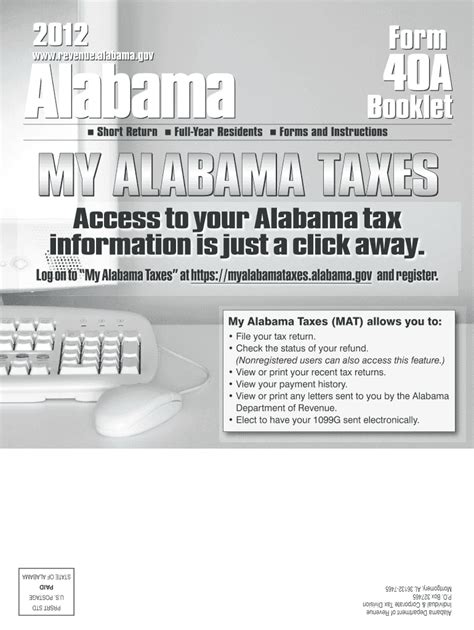 Alabama A Tax Form Instruction Booklet Fill Out Sign Online