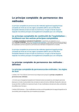 Les Principes Comptables PDF