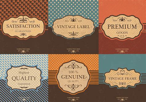 Vintage Label Vector Background Pack 82237 Vector Art At Vecteezy