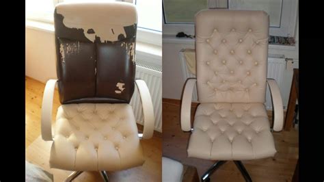 Diy Office Chair Repair With Reupholster Youtube