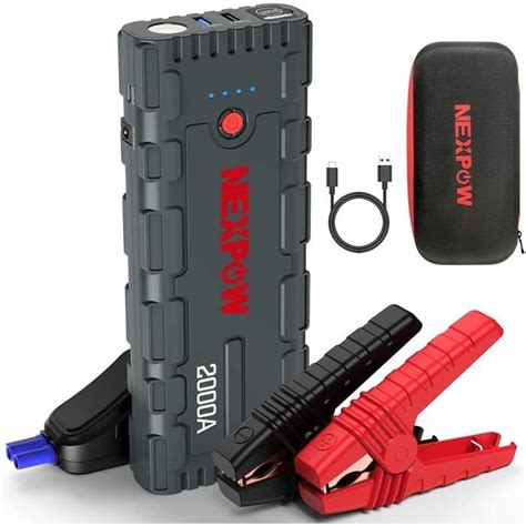 Nexpow Booster Batterie Voiture A Portable Jump Starter Jusqu