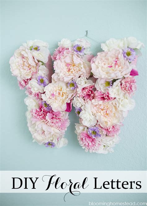 DIY Floral Letter - Blooming Homestead