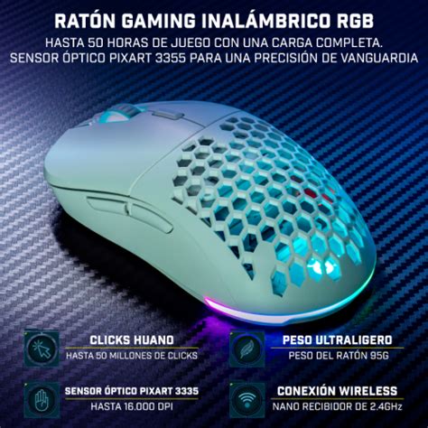 Newskill Arakne Elite Marfim Profissional RGB Rato De Jogo Sem Fios 16