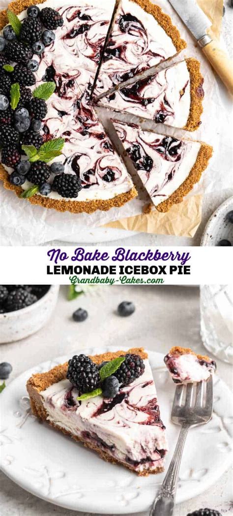 Frozen Blackberry Lemonade Icebox Pie Recipe Boozy Desserts Fun