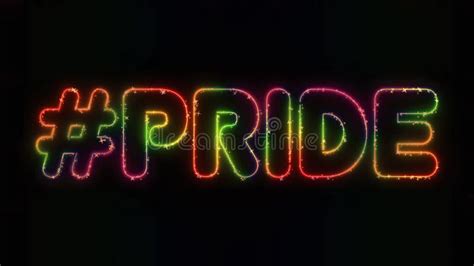 Electric Gay Pride Neon Sign With Fireworks Stock Footage Video Of