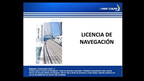 Licencia De Navegaci N Titul N Curso Te Rico Completo Youtube