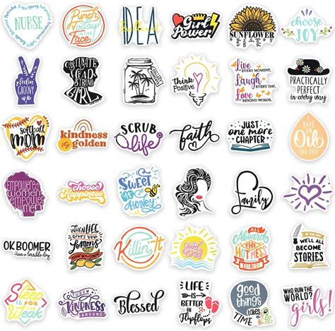 100pcs Aesthetic Motivational Stickers For Teens Adults Etsy