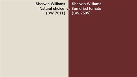 Sherwin Williams Natural Choice Vs Sun Dried Tomato Side By Side Comparison