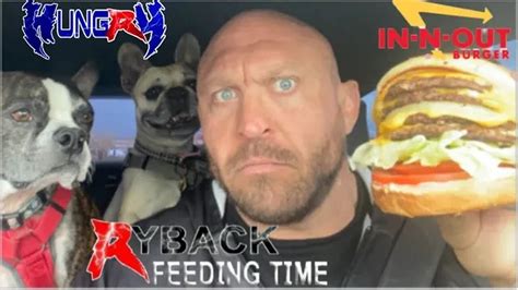 Ryback Destroys In N Out 4X4 Burger with Fries and Shake