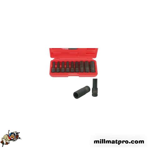 Millmatpro Coffret de 9 douilles à choc torx femelle Outillages