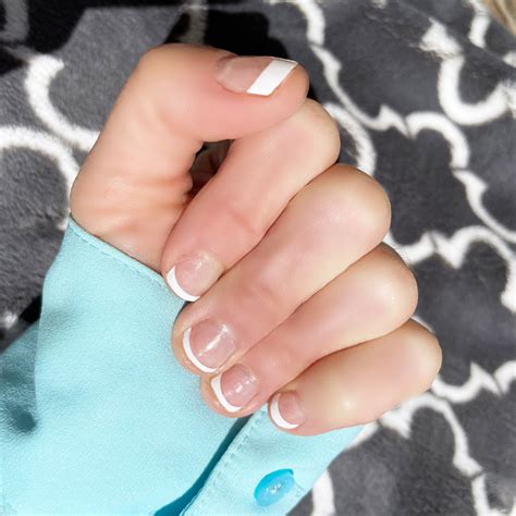 French Tips For Shorter Nails Nail Wraps White And Clear Etsy