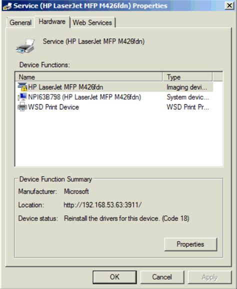 Proper setup HP LaserJet MFP M426 on print server Windows 2008 R2 ...