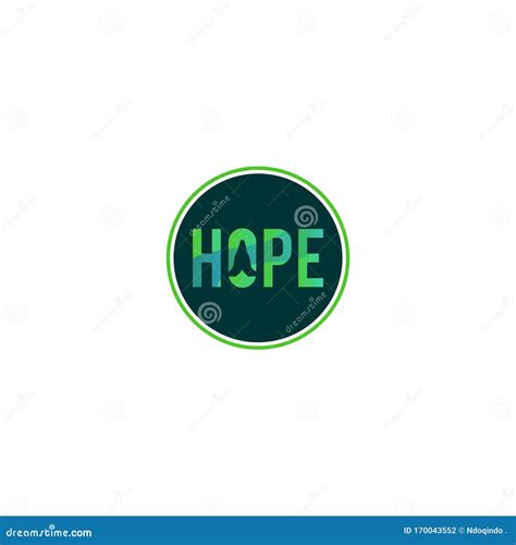 Hope Logo Design On White Background With Hand Pray Silhouette Vector Illustration ...