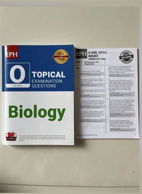 Pure Biology O Level Topical Tys 2011 2020 Hobbies Toys Books