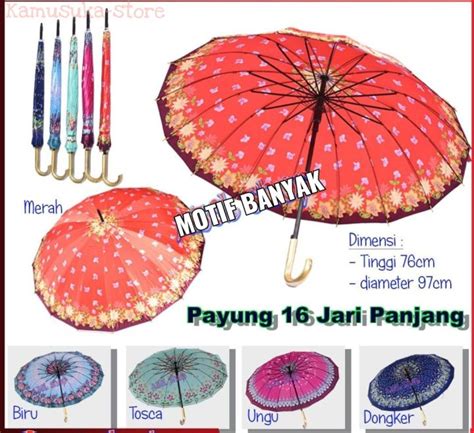 Payung Jari Satin Payung Satin Kembang Payung Jari Lazada