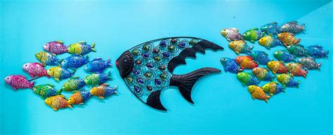 Fish Metal Wall Art Fish Wall Sculpture Handpainted Fish - Etsy