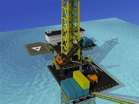 Offshore Oil Rig 3d Model Rigged Cgtrader