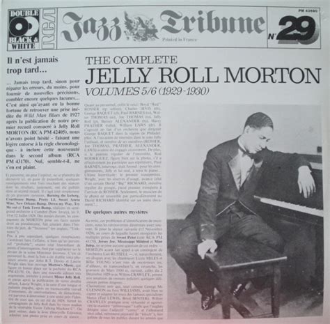 Jelly Roll Morton The Complete Jelly Roll Morton Volumes 56 1929