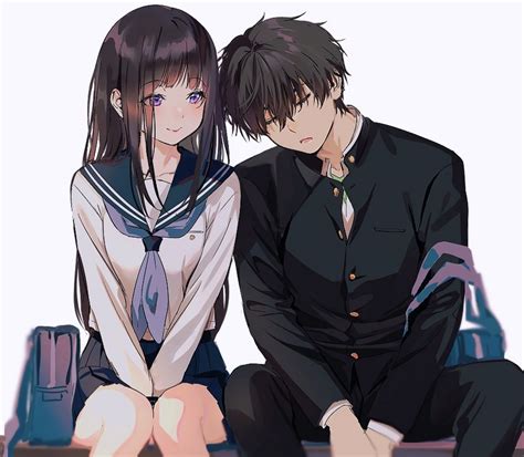 Chitanda Eru And Oreki Houtarou Hyouka Drawn By Meryyangmalgage