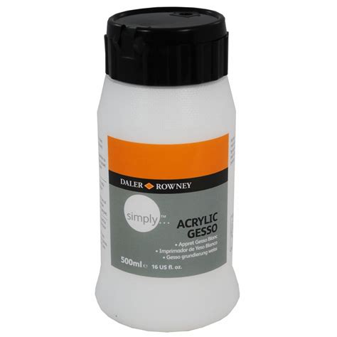 Daler Rowney Simply Acrylic White Gesso Primer Ml Art Supplies