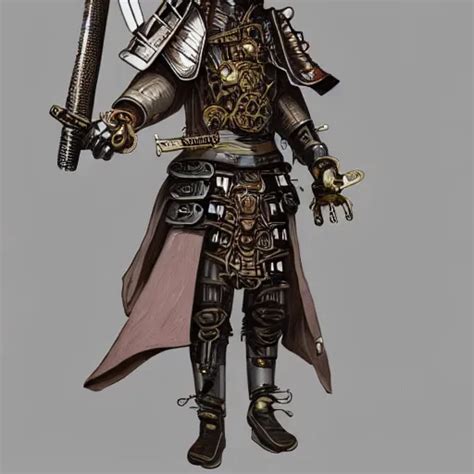 Full Body Shot Of Samurai Concept Art Fantasy Stable Diffusion