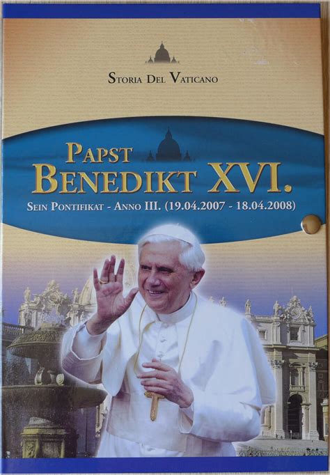 Deutschland Vatikan 12 Medaillen 2007 2008 Papst Benedikt XVI Sein